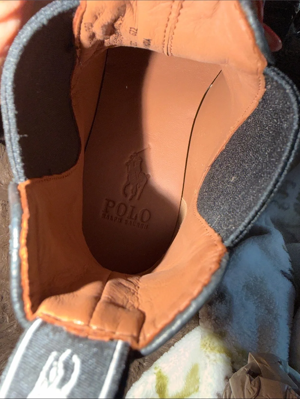 Polo by Ralph Lauren Black Pebbled Leather Chukka Boots